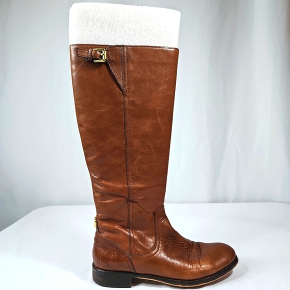 Coach Mirriam Brown Leather Riding Boots Sz 6 - Picture 1 of 10